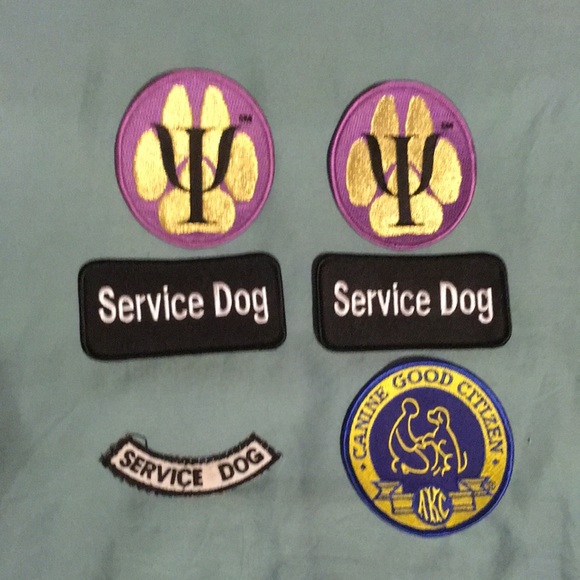 Service Dog Canine Good Citizen Psychological Support Dog Patches and Bandannas - Picture 2 of 12